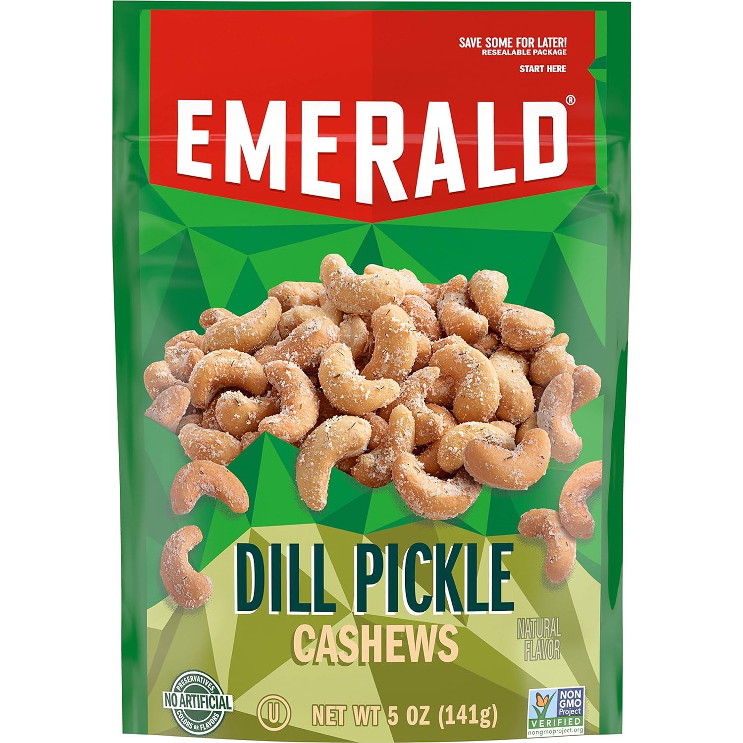 Amazon.com : Emerald Nuts, Dill Pickle Seasoned Cashews, 5 Oz