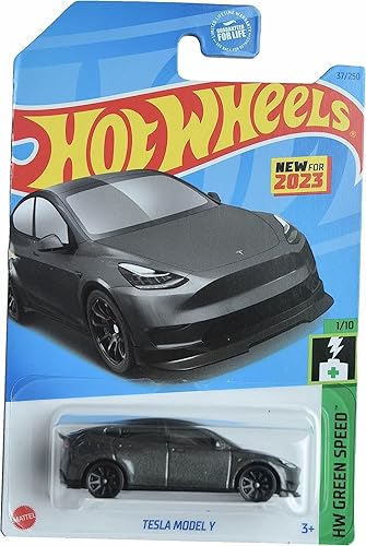 Hot Wheels Tesla Modelo Y, HW Verde Velocidad 110 Gris 37250 ()