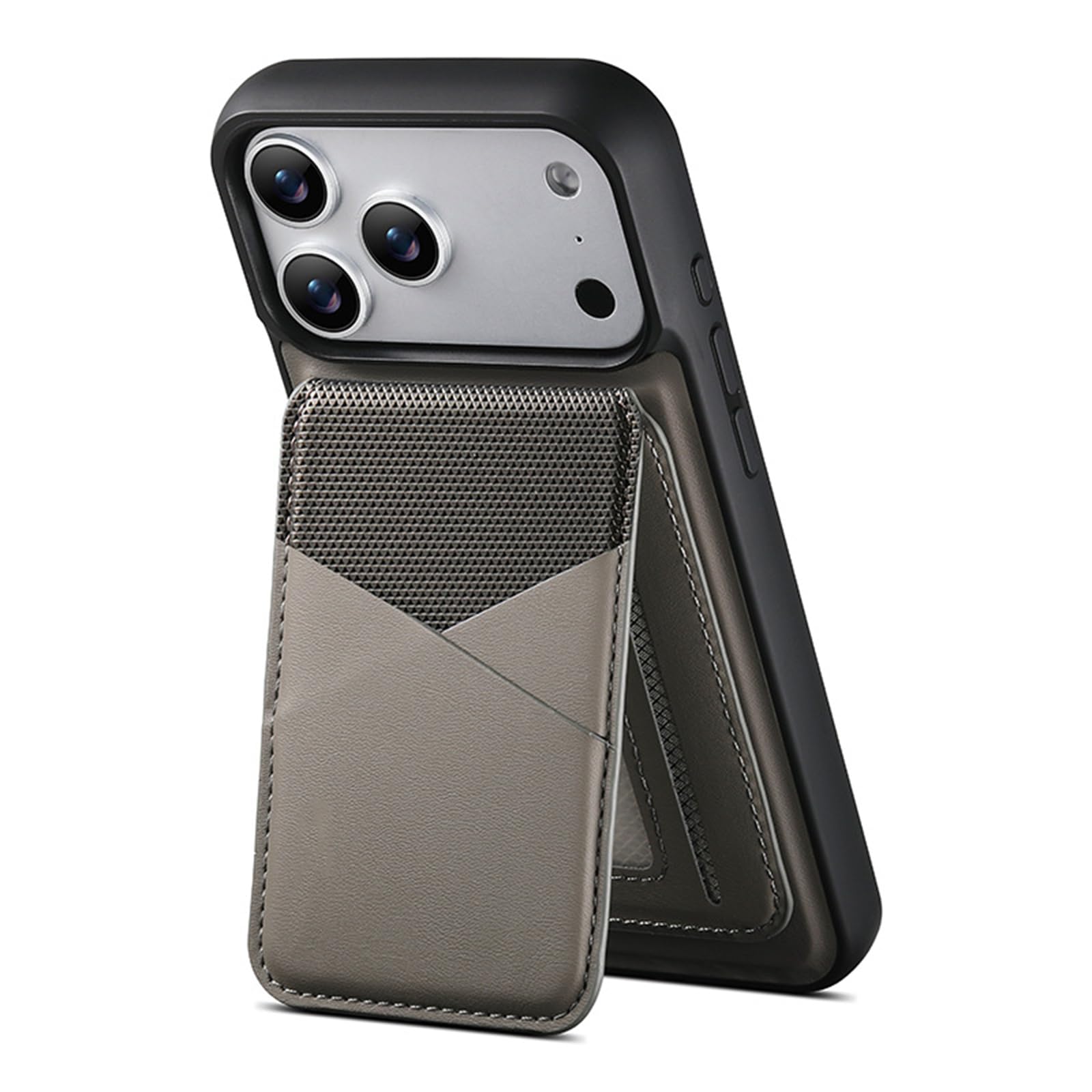 Housse en Cuir for IPhone 17/17 Pro/17 Air/17 Pro Max, Étui Portefeuille Magnétique, Fonction Support Détachable, Housse De Protection Professionnelle(Gray,17 Air)