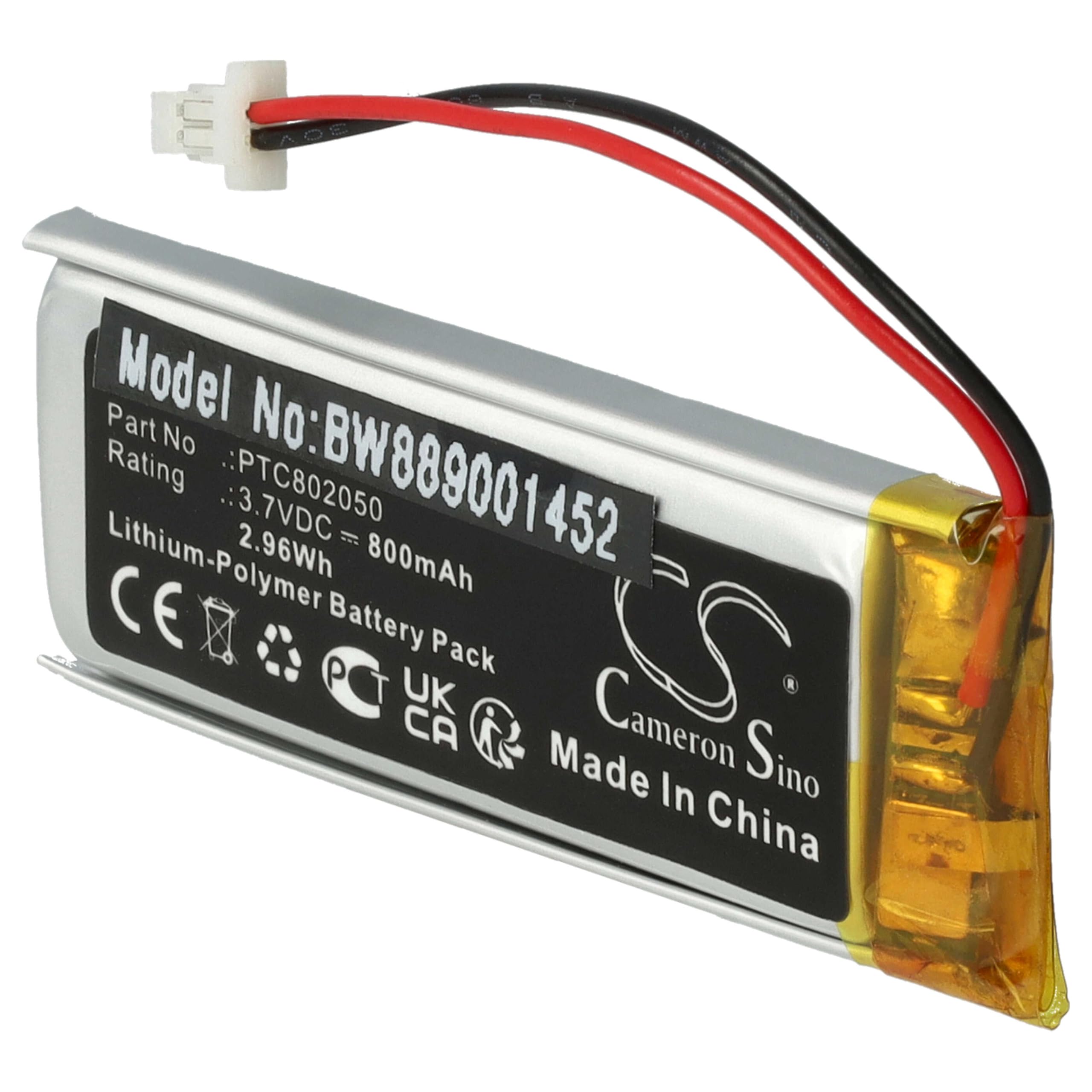 vhbw batteria compatibile con Sena SRL-01 (SP51), SRL2 auricolari cuffie wireless (800mAh, 3,7V, Li-Poly)