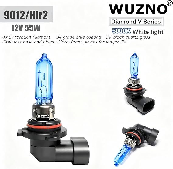 Hir2 Halogen Headlight Bulb 9012 12V 55W White 5000K
