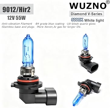 Hir2 Halogen Headlight Bulb 9012 12V 55W White 5000K