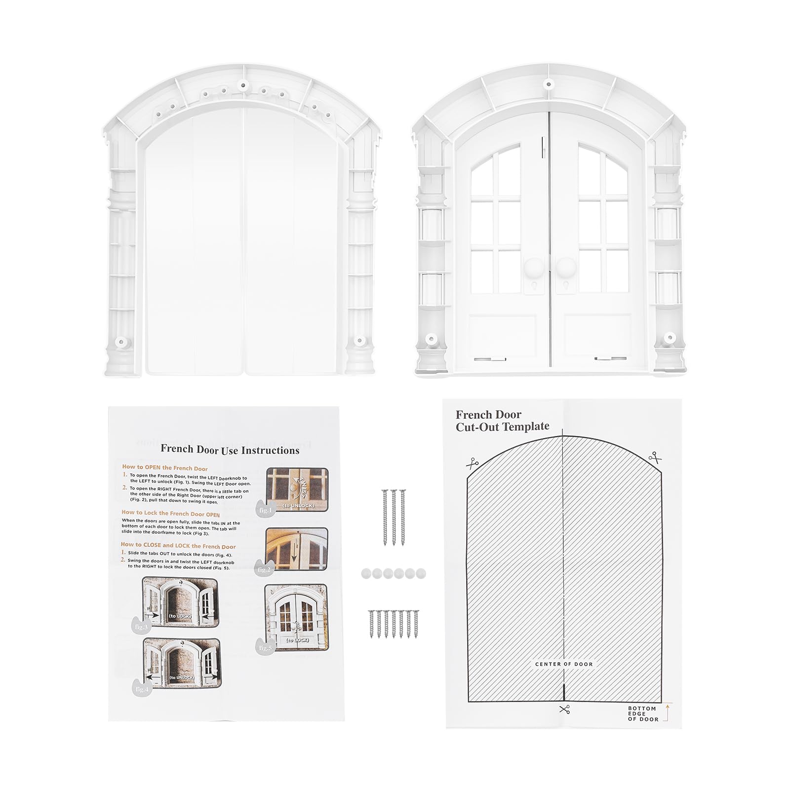 Porta per gatti, porta interna a doppia porta, per animali domestici | ABS lucidato, doppia porta a 180°, 17 x 24 cm, fino a 10 kg, con finestra, chiusura di sicurezza