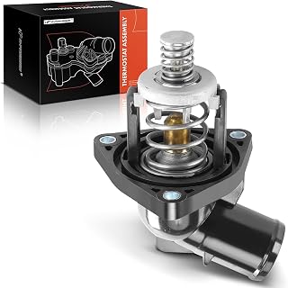 A-Premium Engine Coolant Thermostat and Housing Assembly - 8Cyl, 4.3L 5.3 6.2L - Compatible with Chevy, GMC, Cadillac Vehicles - Silverado 1500, Suburban, Tahoe, Sierra, Yukon XL, for# 12674639