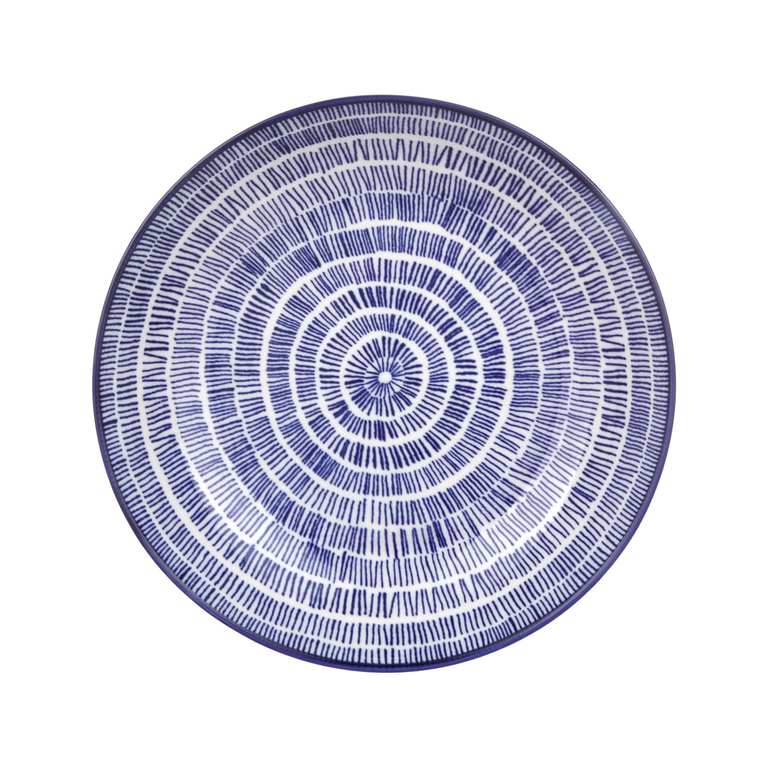 Genérico Juego de 4 platos hondos Hanami, 20 cm, azul, decoración B