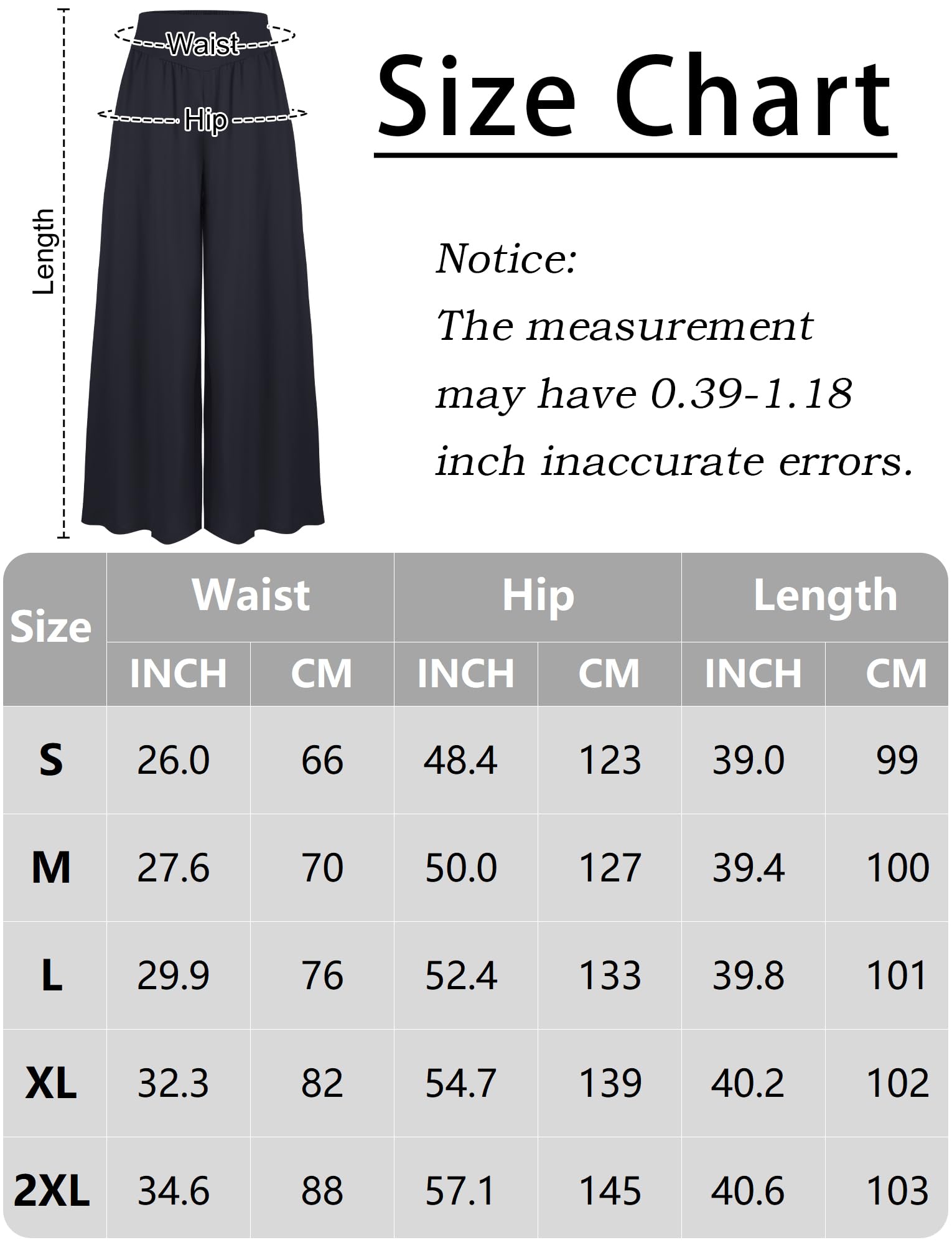 SEAUR Pantalon Ample Femme Palazzo Fluide avec Poches Style Décontracté Élégant Pantalon de Yoga Danse Taille Élastique