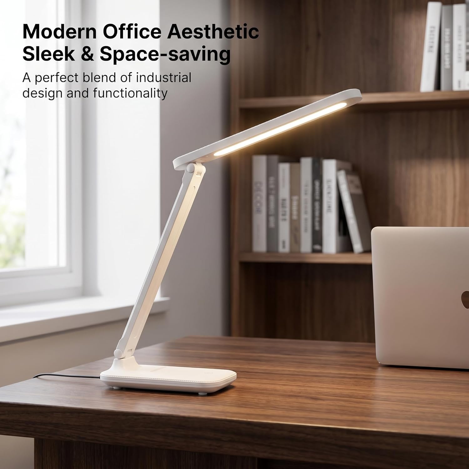 R RUCKERCO Led Desk Lamp Dimmable Desk Light Reading Lamp 3 Lighting Modes, Eye Protection Accessories, Study Desk Lamp Equipped USB Charger Suitable for Home Office is for Gift Giving