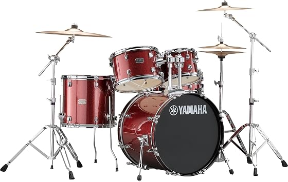 Yamaha Rydeen 5pc Shell Pack with 20" Bass Drum, Burgundy Glitter