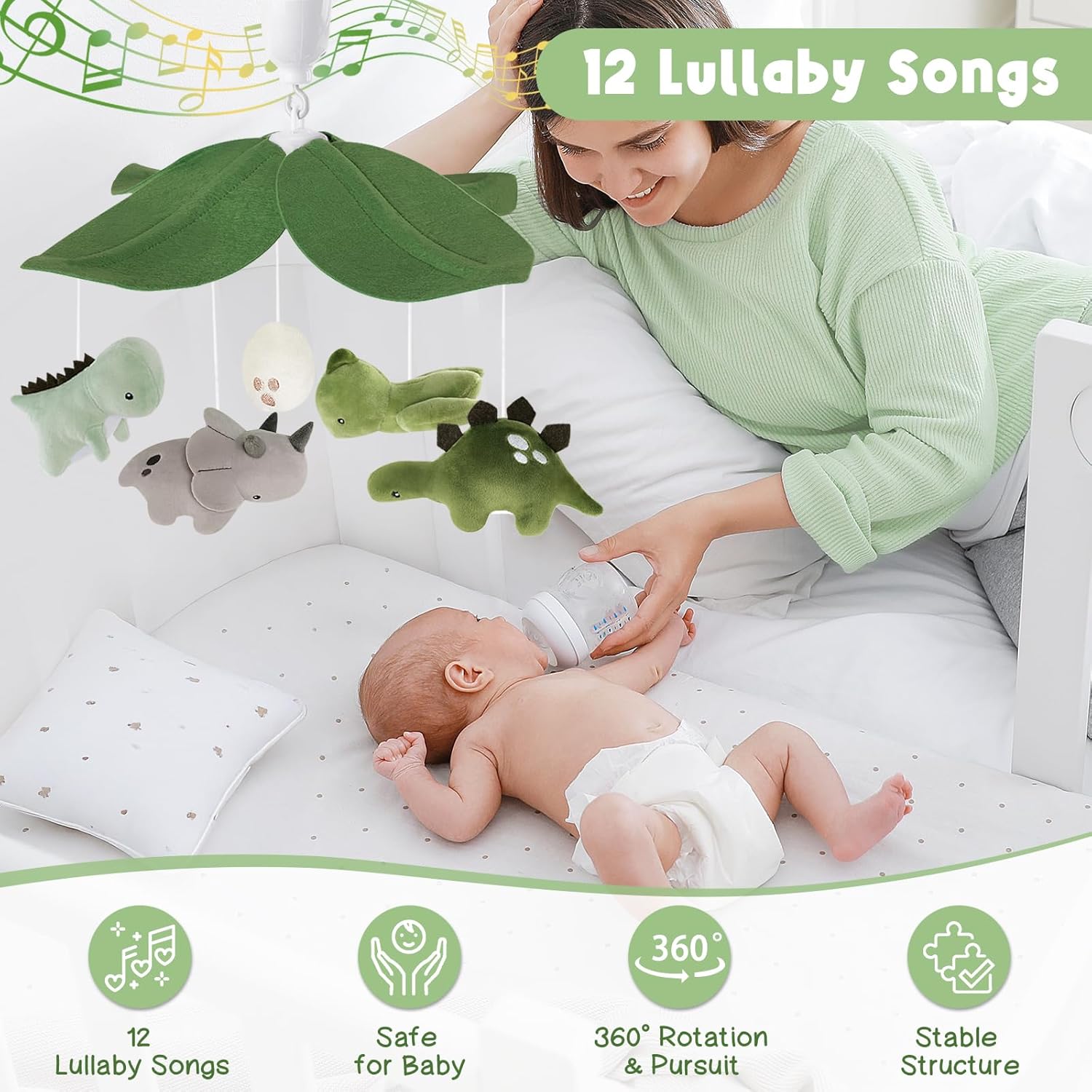 Dinosaur Baby Crib Mobile + Baby Toys 6-12 Months Mystery Soft Box