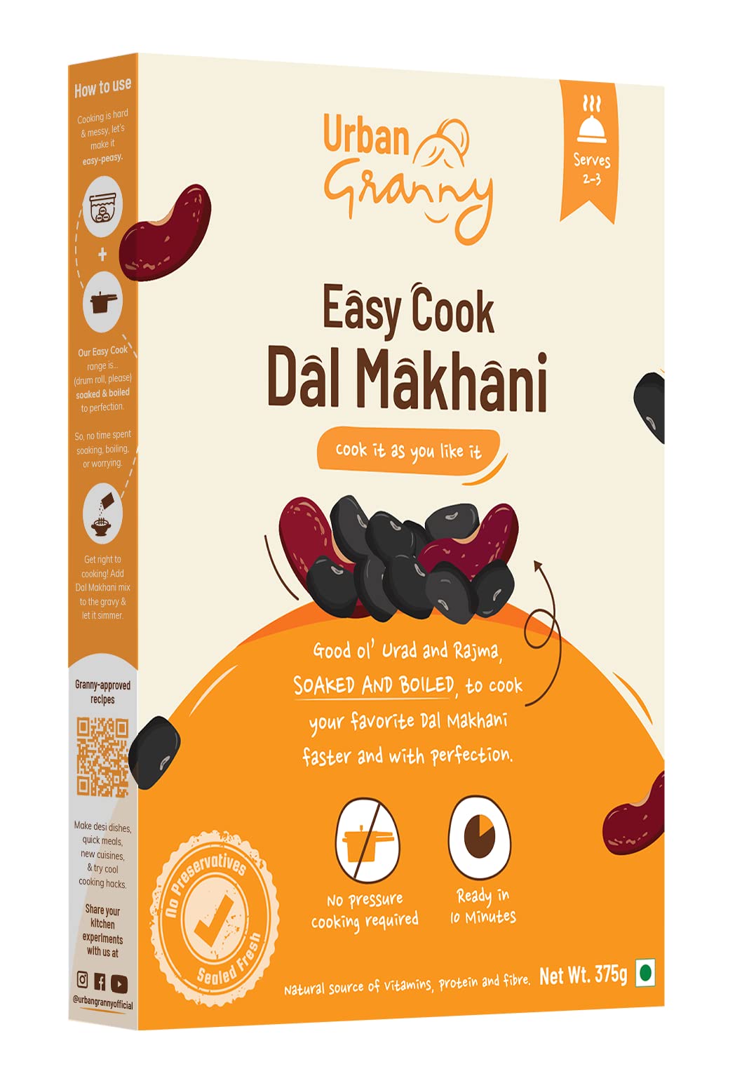 Urban Granny Easy Cook Dal Makhani 375gm