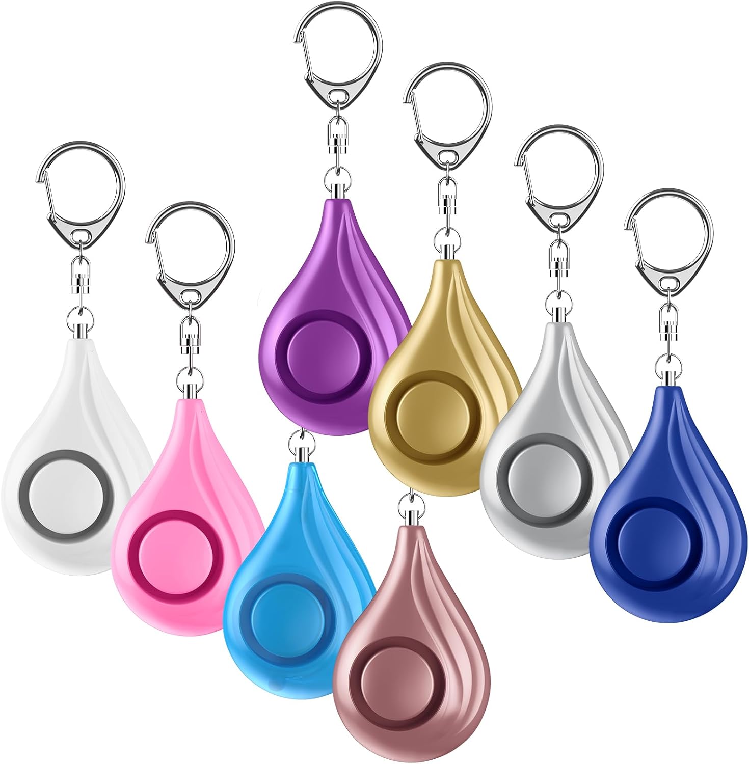 Personal Safety Alarms for Women for Women, Birthday Gifts for Women, Teen Girl, Daughter, Niece, Granddaughter, Kids, Personal Security Alarm Keychain, 8 Pack, 8 Color