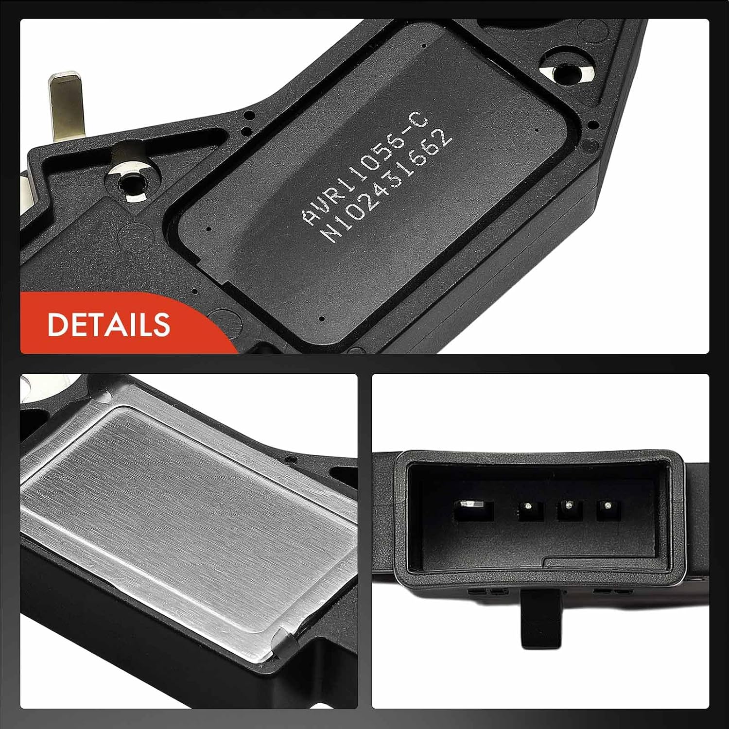 A-Premium Alternator Voltage Regulator Compatible with Chevrolet Malibu, Lumina & Buick Century, LeSabre & Cadillac Allante, Brougham, Cimarron, DeVille & Oldsmobile 88, Achieva & Pontiac Grand Am