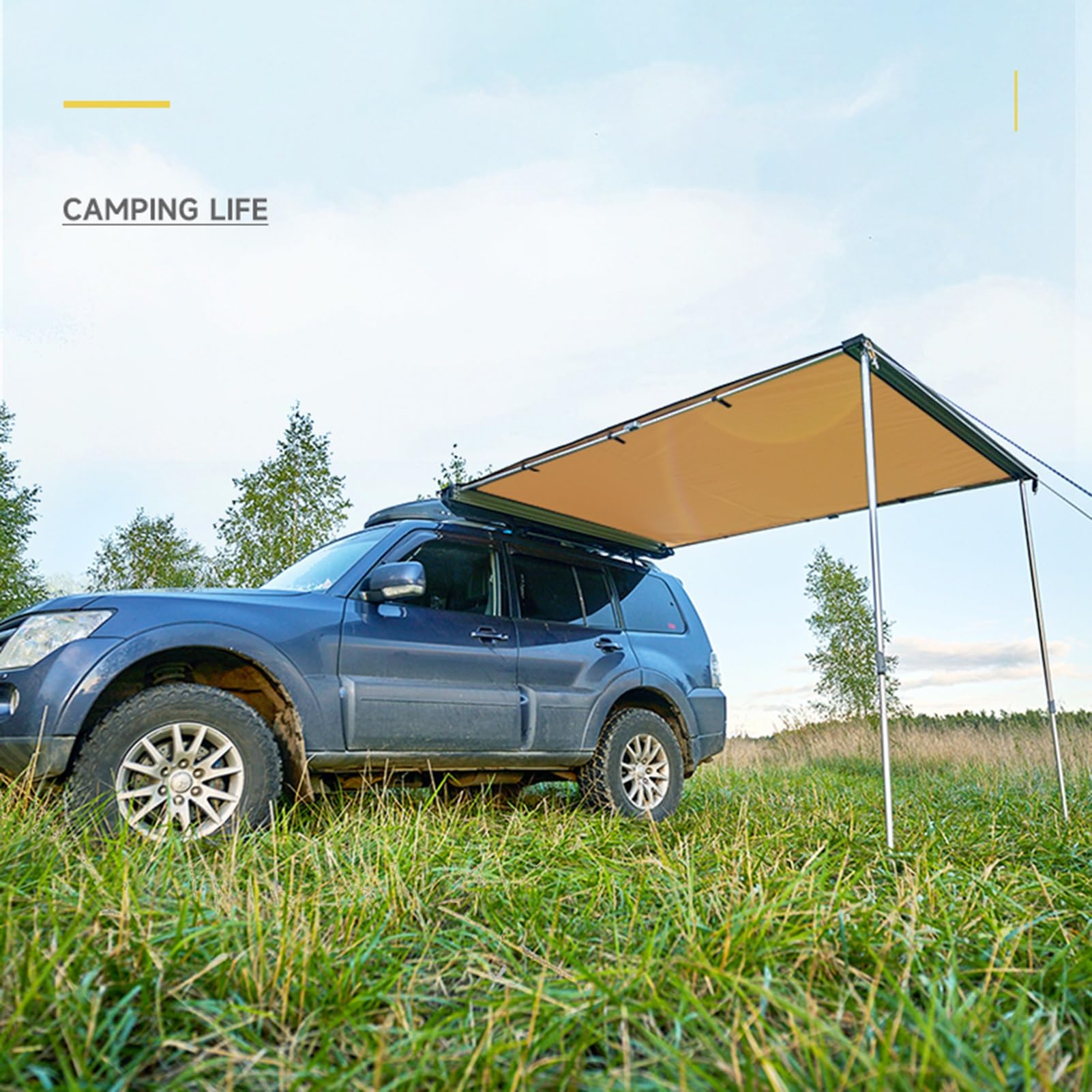 Toldo Camper Furgoneta Lateral, toldo impermeable para coche con panel de pared lateral, toldo extraíble para vehículos, altura ajustable,toldos para vehículos recreativos para SUV/camioneta/furgoneta