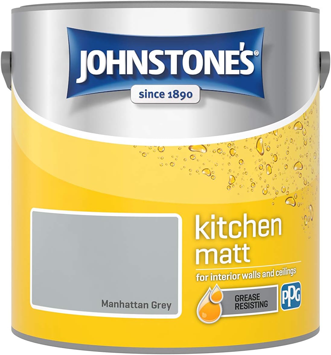 Johnstone's Kitchen Paint Manhattan Grey Matt Finish Grease