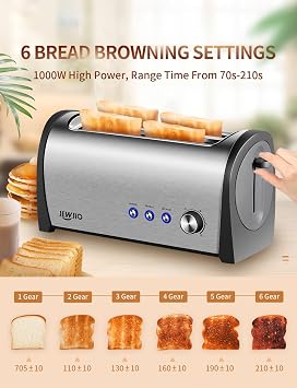 Brush Silver With Grey Toaster