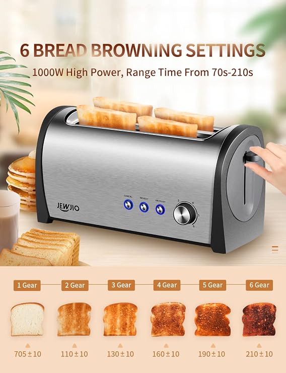 Brush Silver With Grey Toaster