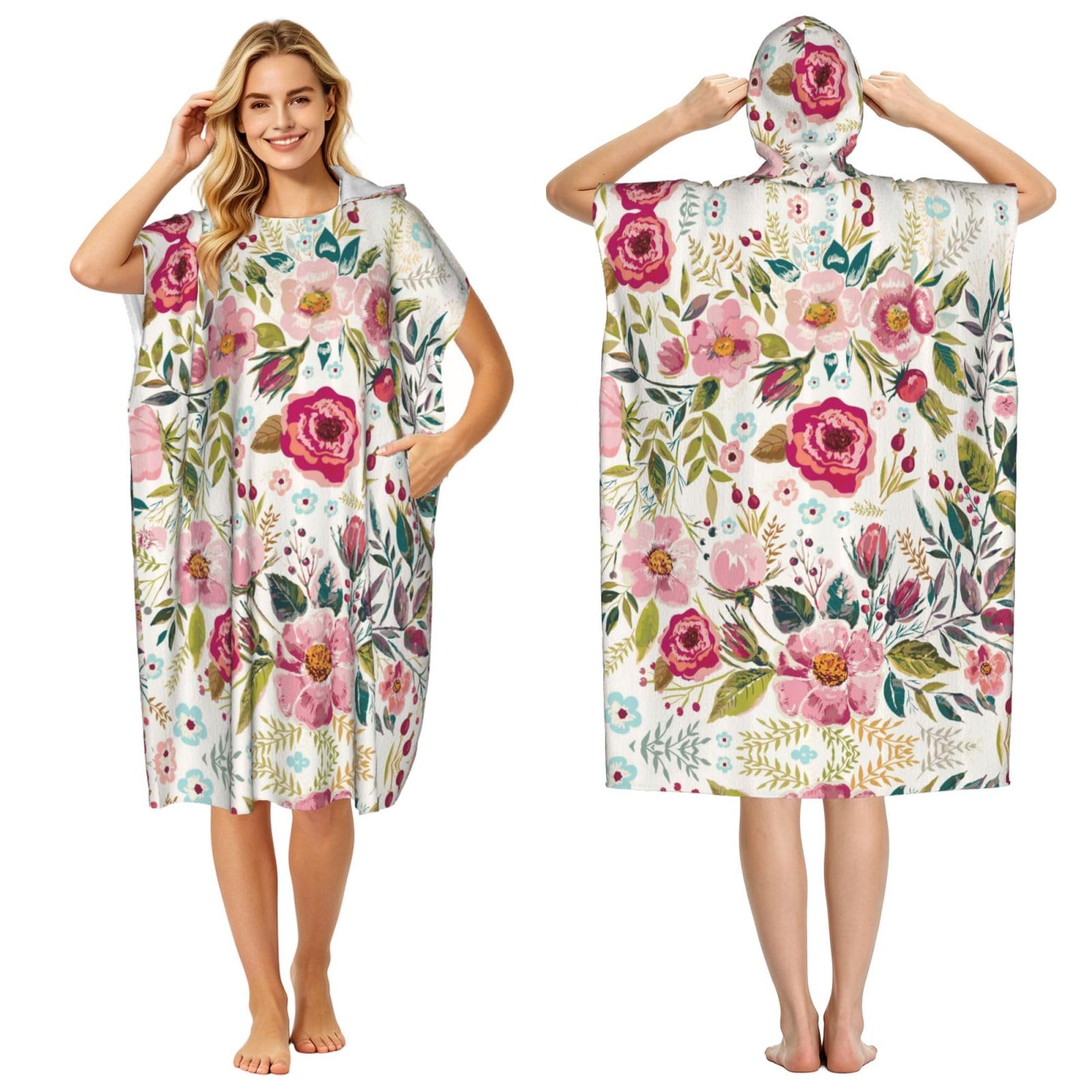 Poncho de plage homme femme pour se changer facilement en été
