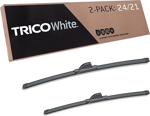 TRICO White - Juego de 2 limpiaparabrisas de repuesto para automóvil de 24 pulgadas y 21 pulgadas para clima extremo (35-2421), fácil instalación y