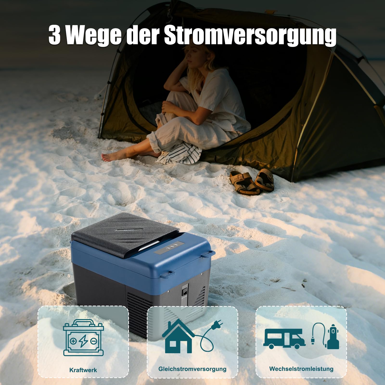 KI12 12L Kompressor Kühlbox Auto Mini Kühlschrank Elektrische Tragbare Camping-Kühlbox 12/24V -20℃