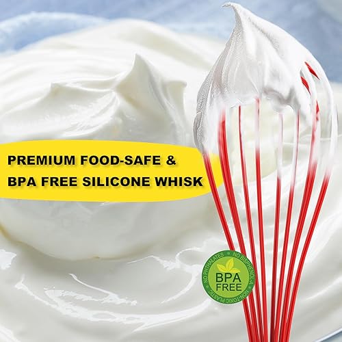 Miniatura 13 de NileHome Juego de batidor de acero inoxidable de 8 pulgadas, 10 pulgadas, 12 pulgadas, batidor de globos de cocina, batidor de alambre para cocina