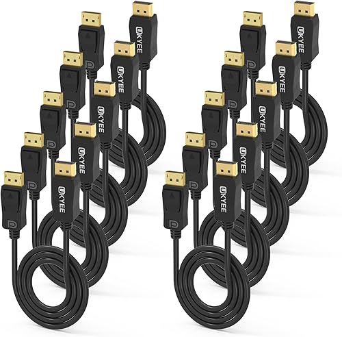 UKYEE Displayport to Displayport Monitor Cable 3ft 10-Pack