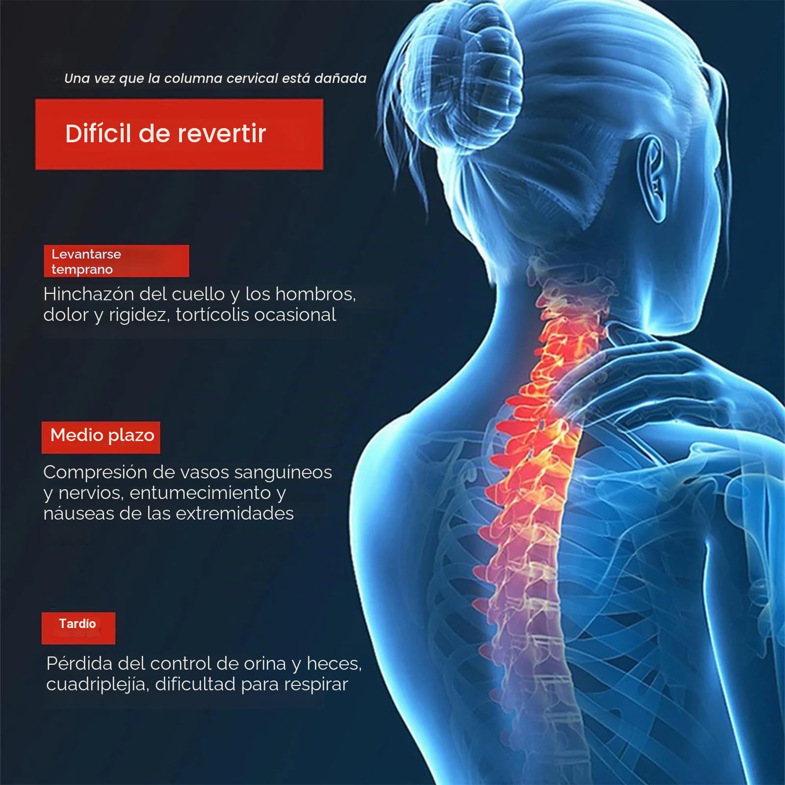 NEWFUN Traccion Cervical, Dispositivo de Tracción Cervical, Elimina la Tensión en el Cuello, Estabiliza y Alivia la Presión Sobre la Columna Cervical, Apto para Hombres y Mujeres