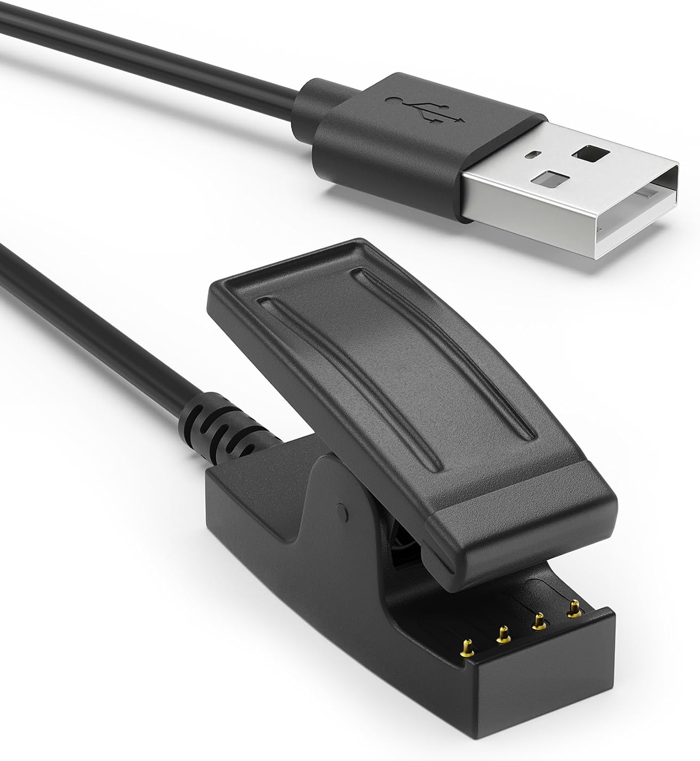 Sinoacc 1 carregador (1 m) para Garmin Lily, Lily 2, Forerunner 35 235 230 630 645 Music 735xt, Approach S20 G10, Vivomove Hr Watch Charger Replacement Charging Clip Sync Cabo de dados