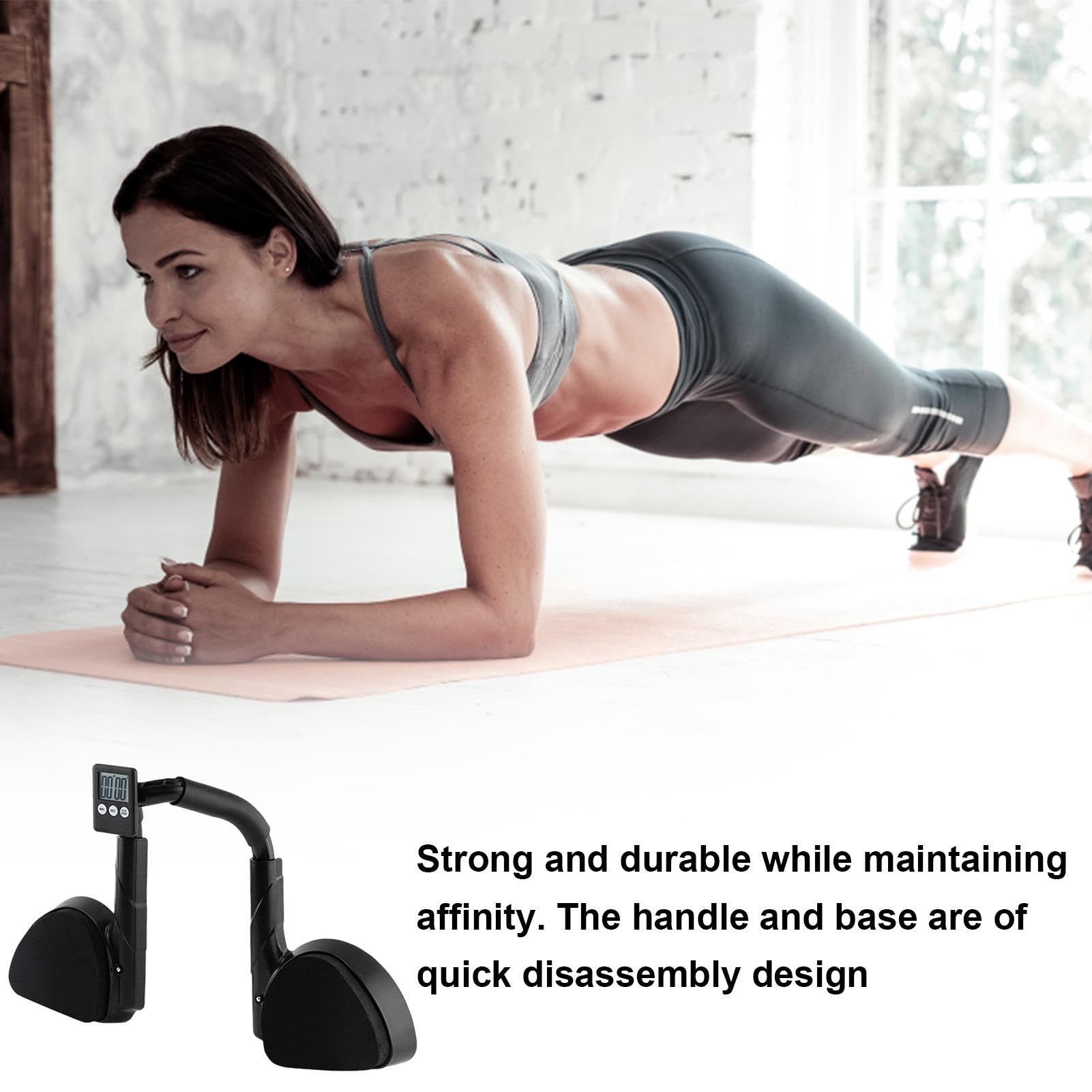 Plank-Training, Plank Trainer – Plank Trainer portable avec minuteur Core Trainer Support de planche | Appareil d'entraînement abdominal Core Exerciser Abdominal Core Appareil d'entraînement des