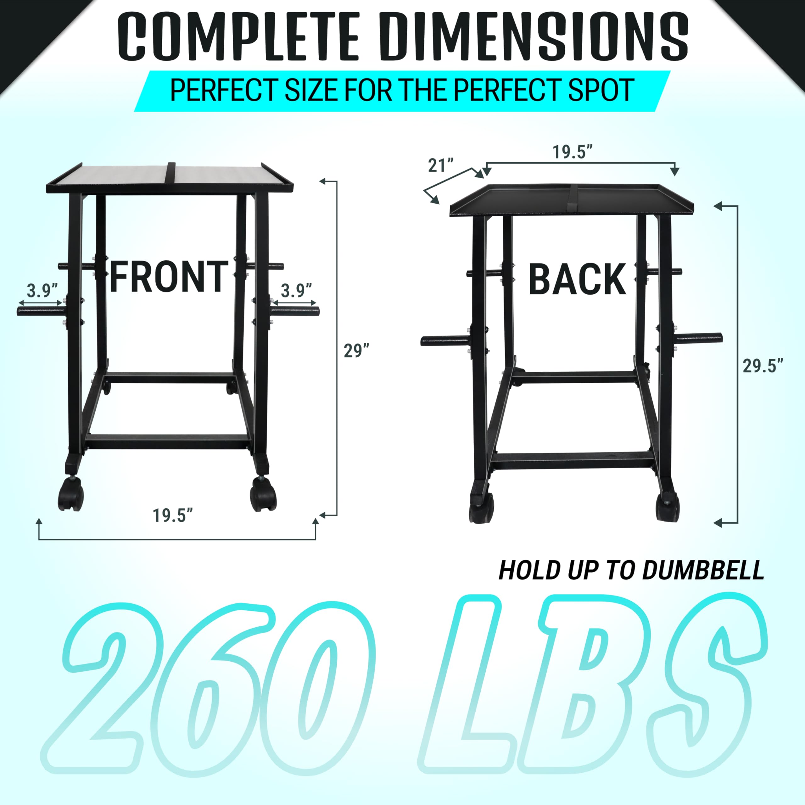 Dumbbell Stand & Weight Plate Tree – Steel Dumbbell Rack for 260 LB Capacity of Compact Dumbbell Rack – Adjustable Dumbbell Holder W/Plate Peg, Anti-Slip Base, Powder Coated – weight rack for gym home