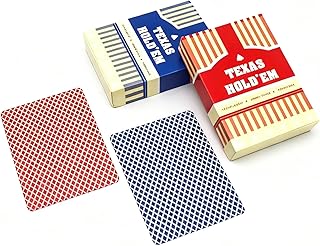 Coole Plastikspielkarten, Kartendeck, wasserdicht, Pokerkarten für Partyspiel, professionelles Spielen, Texas Hold'em Jumbo Index, blau oder rot, 1 Farbe zufällig gesendet