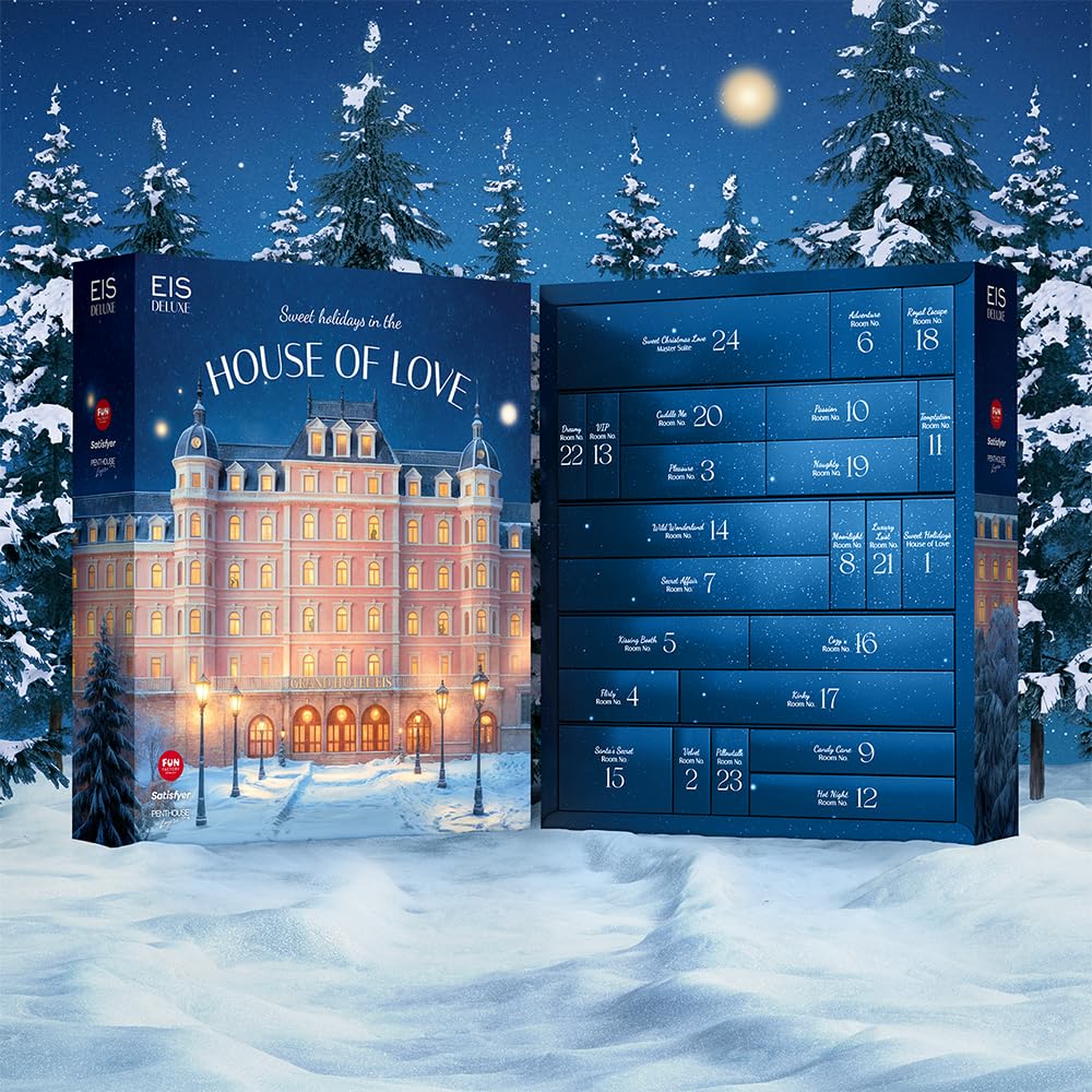 EIS Calendario dell’Avvento Erotico Deluxe 2025 per Adulti, Single e Coppie | 24 Regali Erotici con Satisfyer, Sex Toys FUN FACTORY e Sorprese Intime | Valore oltre 650€