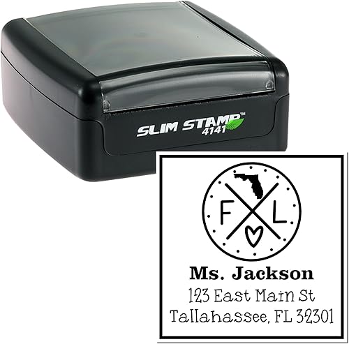 Miniatura 381 de Texas State Love - Sello de dirección cuadrado, uso con almohadilla de sellos, sello de correo de Texas, tamaño 1-5/8 pulgadas Manija