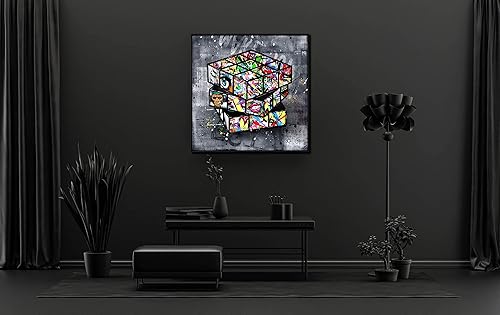 Miniatura 38 de SIXTTART Banksy - Arte de pared en lienzo para sala de estar, arte de pared de graffiti callejero para dormitorio, pintura abstracta grande, arte