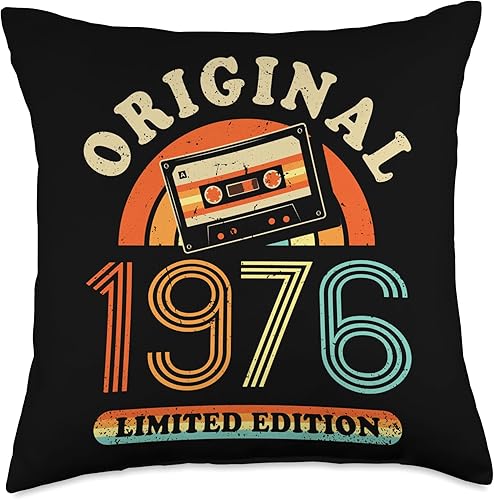 Miniatura 4 de Retro Limited Edition 1976 Cassette Tape 48th Birthday Throw Pillow