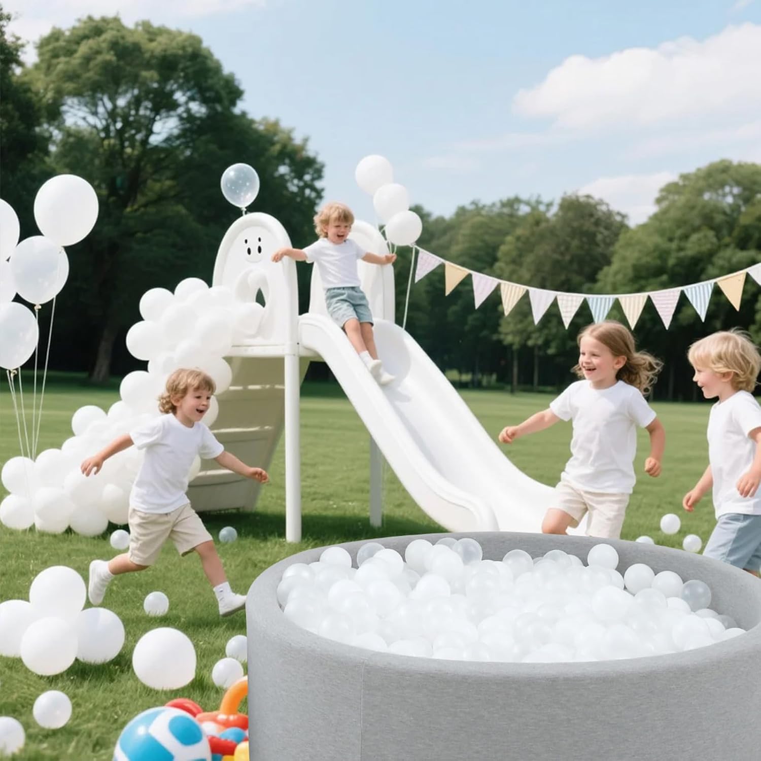 starbolo ball pit balls for toddlers phthalate free bpa free non-toxic crush proof play balls for toddlers kids pool playhouse pack of 100 200 500 white transparent 100 balls