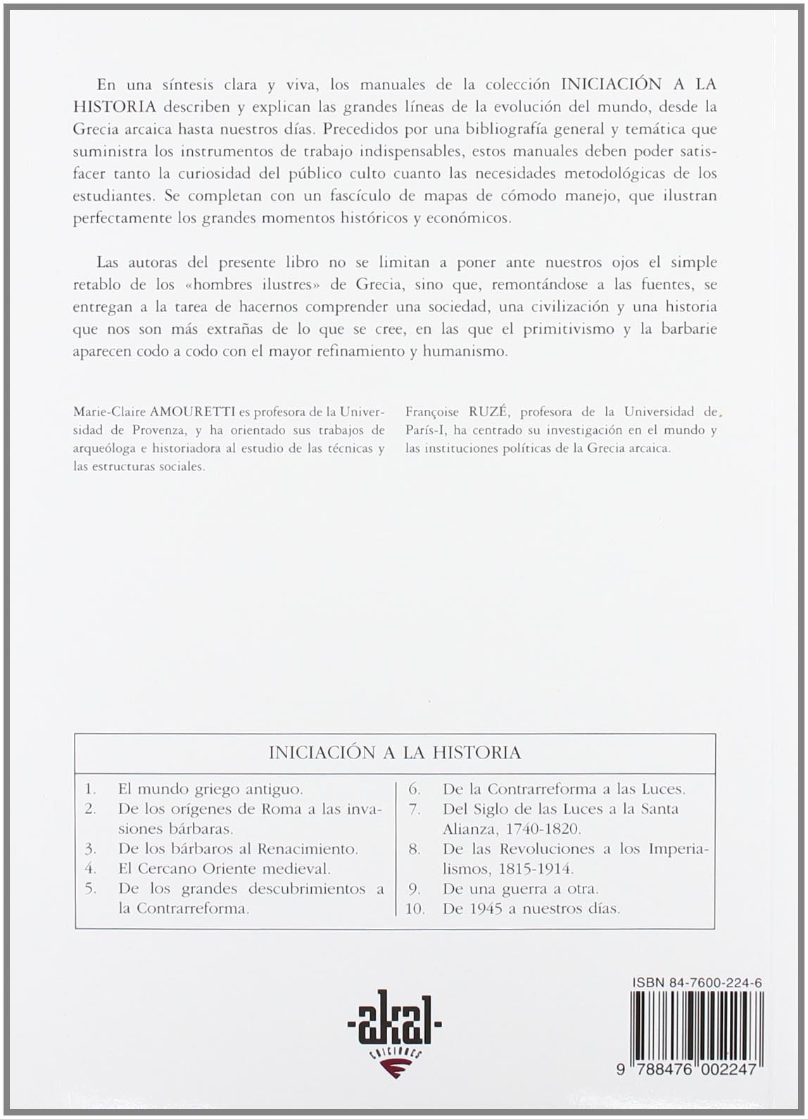 El mundo griego antiguo: 1 (Iniciación a la historia)