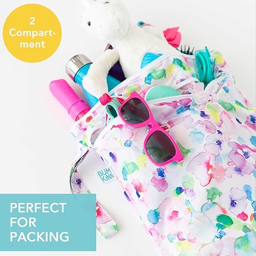 Miniatura 2 de Bumkins - Bolsa impermeable húmeda y seca para bebé, viajes, traje de baño, pañal de tela, piezas de extractor de leche, piscina, playa, ropa de
