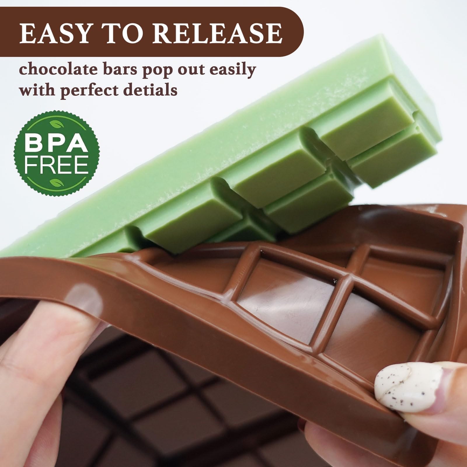 2 Moules à Chocolat En Silicone Antiadhésif + 2 Grattoirs - Pour Chocolats Maison, Pralines, Décorations
