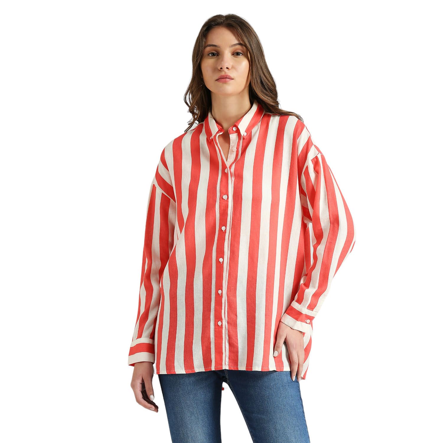 Pepe Jeans Women's Cotton Relaxed Fit Shirt in neutral