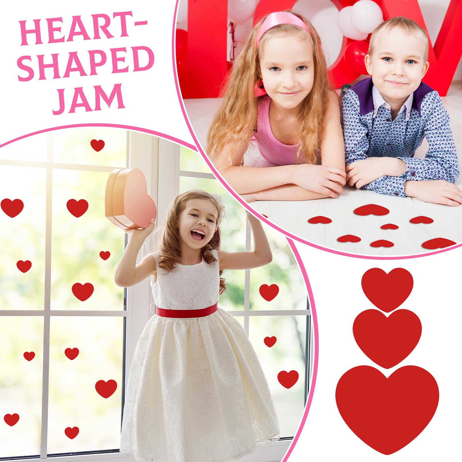 Valentinstag Klassenzimmer-Dekoset - Mit Herz-Ausschnitten, Banner & Namensschildern