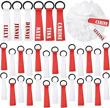 24 Pcs Cheerleader Pom Poms Tag Gear Tags Holder