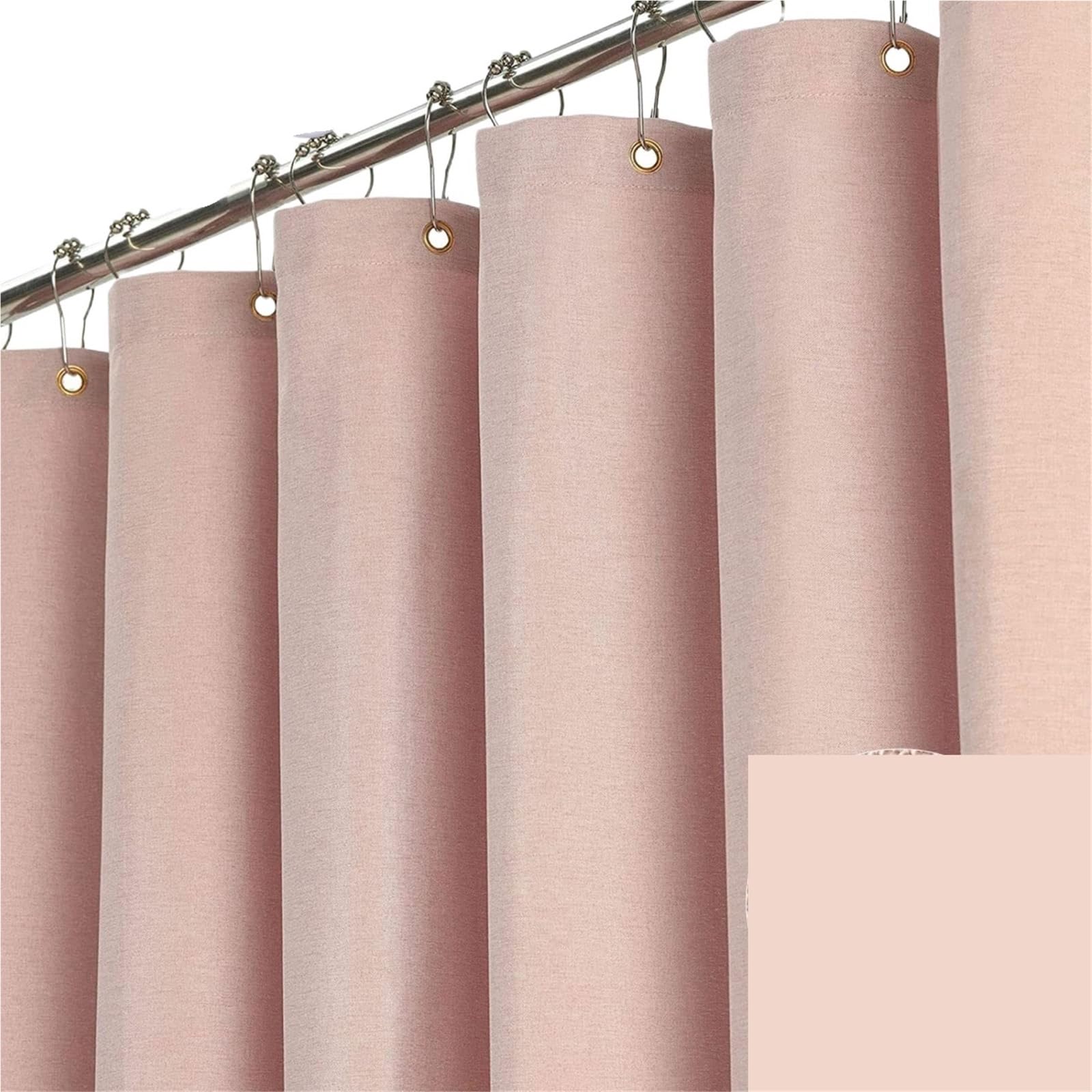 Rideau de douche extra large imperméable en lin épais pour baignoire 180x240