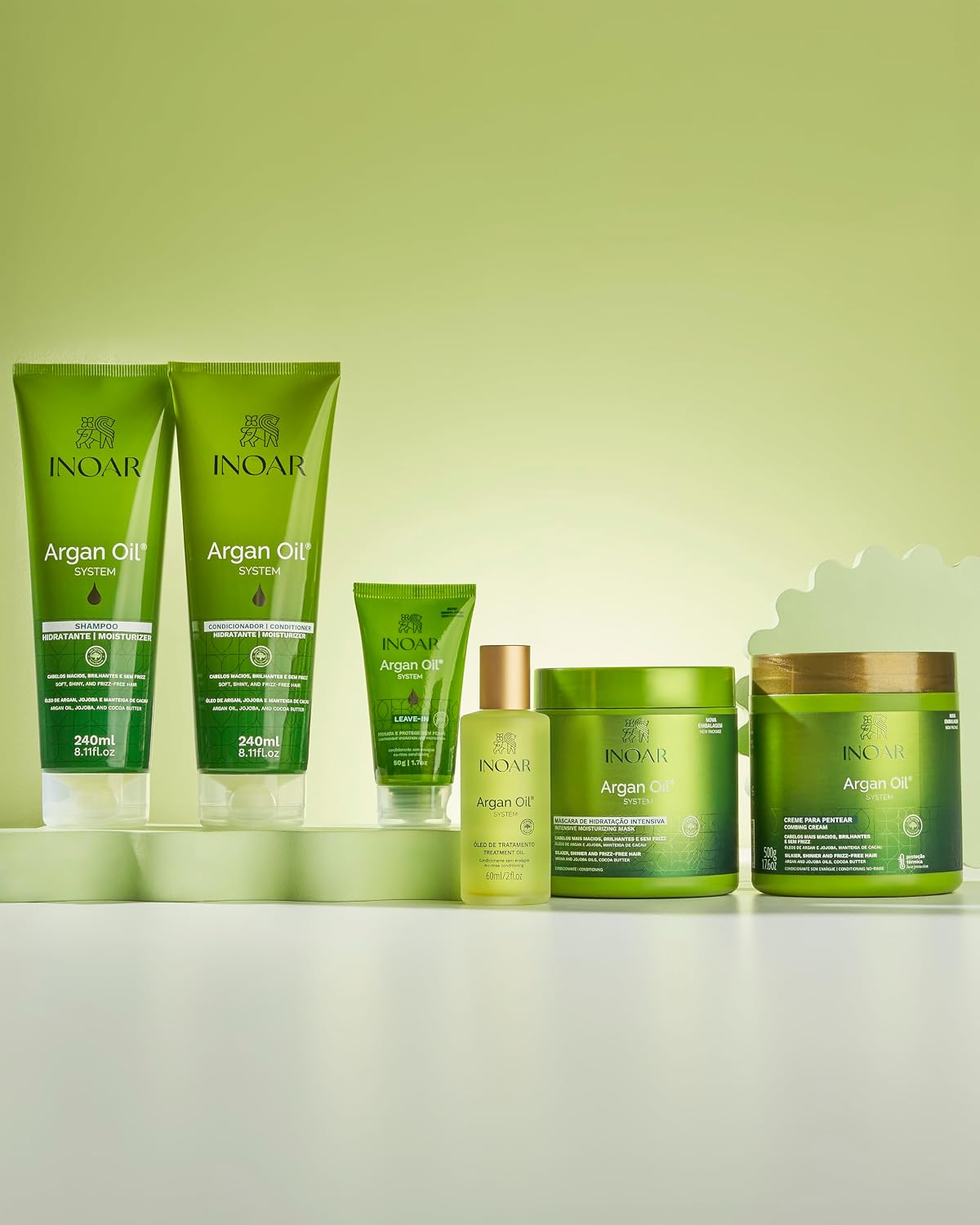 INOAR Kit Inoar Shampoo + Condicionador 500Ml Argan Oil Hidratante INOAR Kit Inoar Shampoo + Condicionador 500Ml Argan Oil Hidratante
