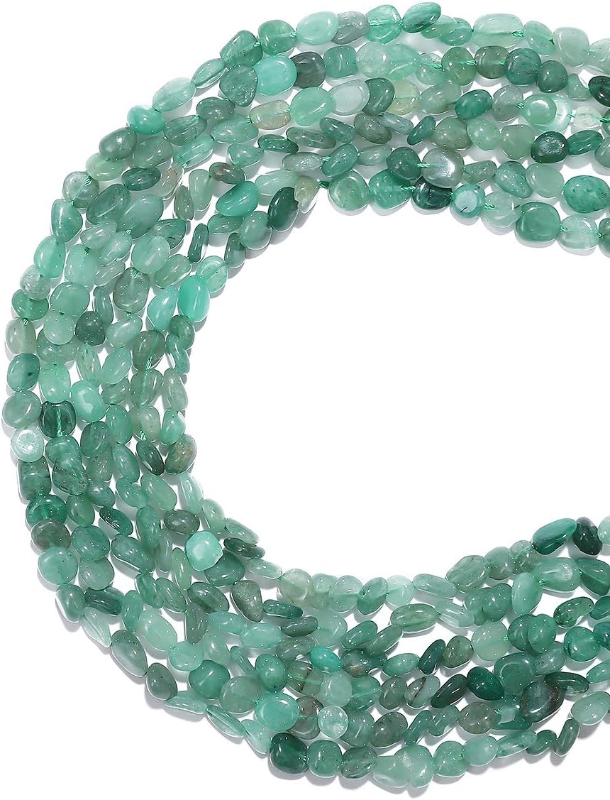 Irregular Natural Green Aventurine Jade Stone Loose Semi Gemstone Beads for Jewelry Making 5-8mm 38cm - Image 4