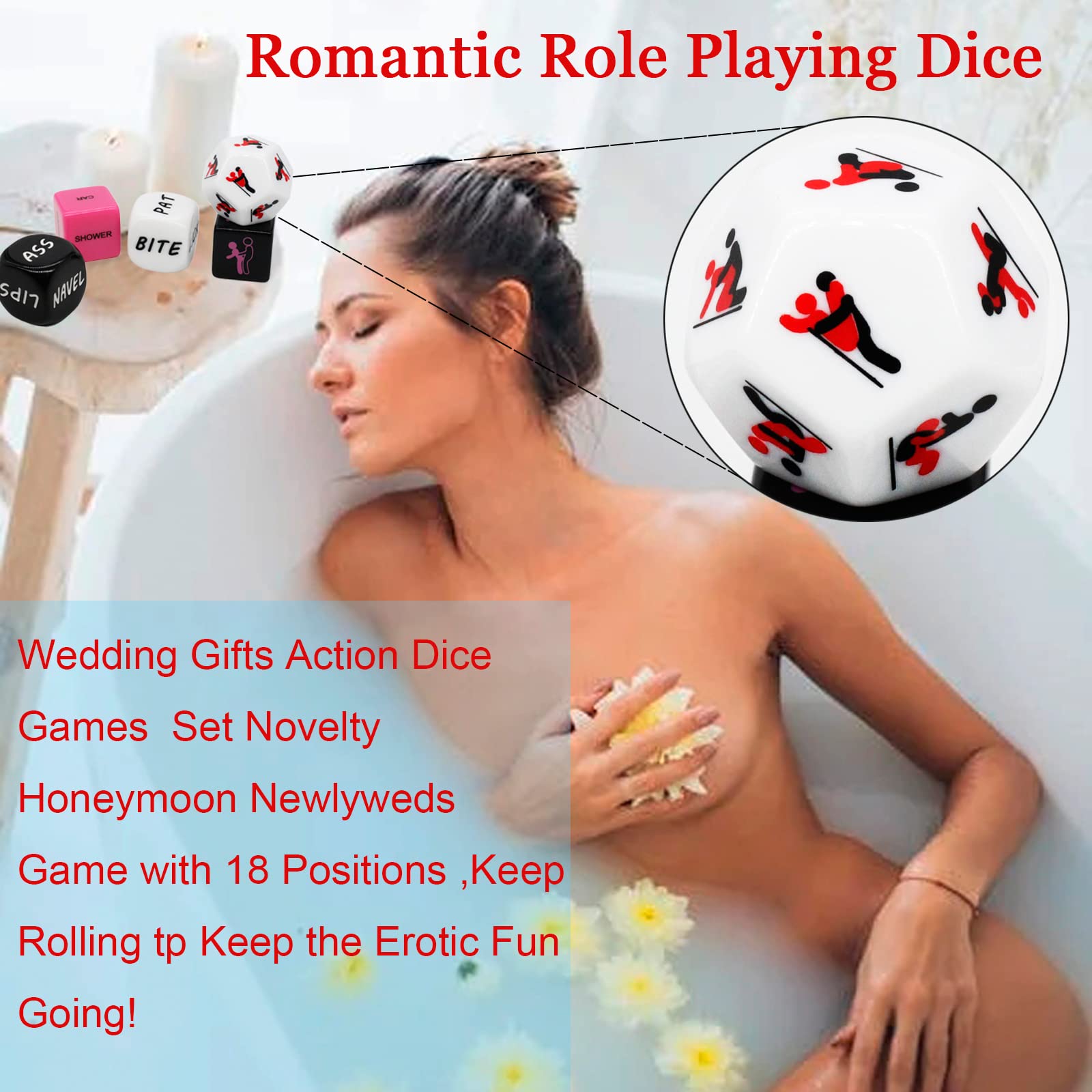 6Pack Sex Dice Sex Toys For Couples, Naughty Dirty Dice For Sex Gaming, Bedroom Games For Couples, Sex Toy For Couples Positions Fun Kinky Sets
