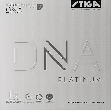 STIGA DNA Platinum S Table Tennis Rubber | Soft Sponge Advanced Professional Table Tennis Sheet for Maximum Control & Powerful Spins - Full Stroke Control - Made in Germany