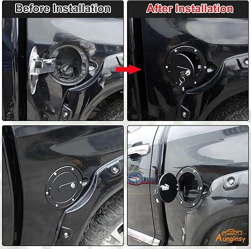 Miniatura 5 de Aunginsy Tapa de repuesto antirrobo para depósito de combustible de automóvil, compatible con Toyota Tundra 2007-2021, cubierta de tanque de
