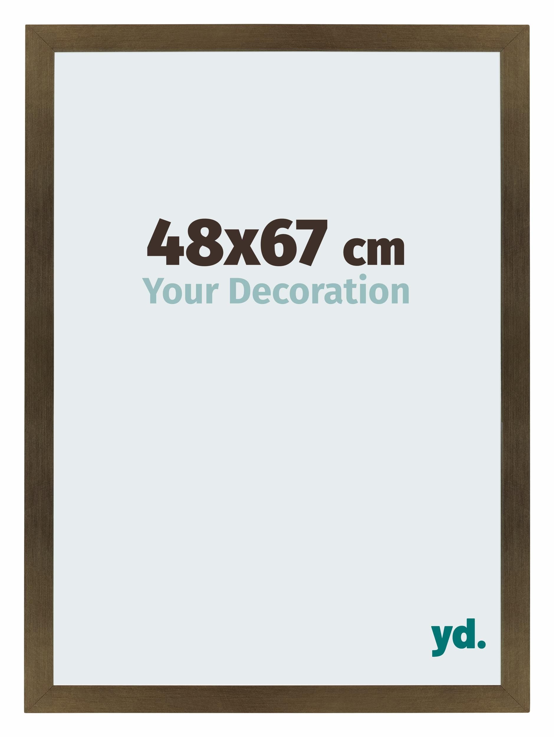 Your Decoration - Picture Frame 48x67 cm - Bronze Design - Decorative Wall Frame in MDF with Antireflection - Frame 48x67 - Mura