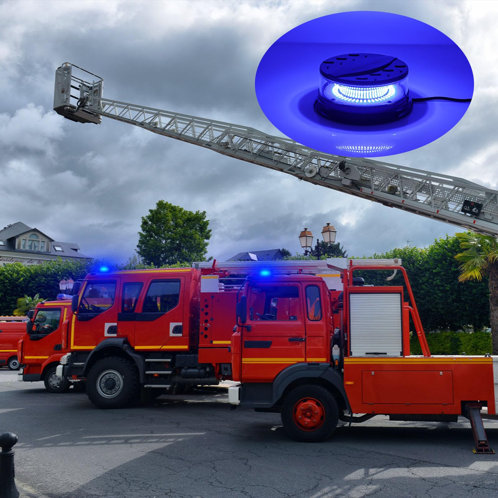 Luce blu auto lampeggiante luci base magnetica LED lampeggiante rotante 12v luce di avvertimento con magnetico e 3 metri di cavo per auto auto camion