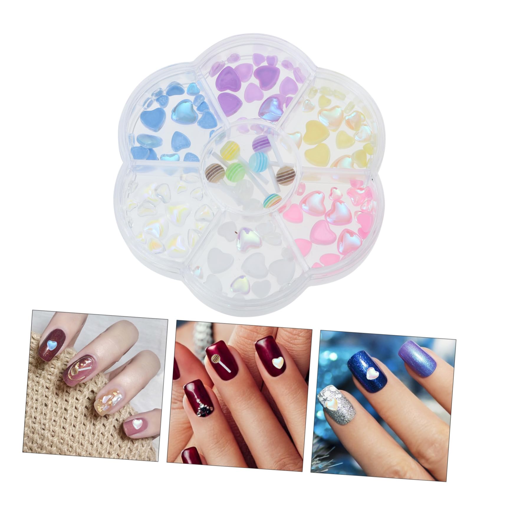 Healvian Accessoire De Nail Art Résine Avec Verre Kit Décoration De Vernis à Ongles Lollipop Avec Cœurs Pour Manucure Diy Et Créations Originales